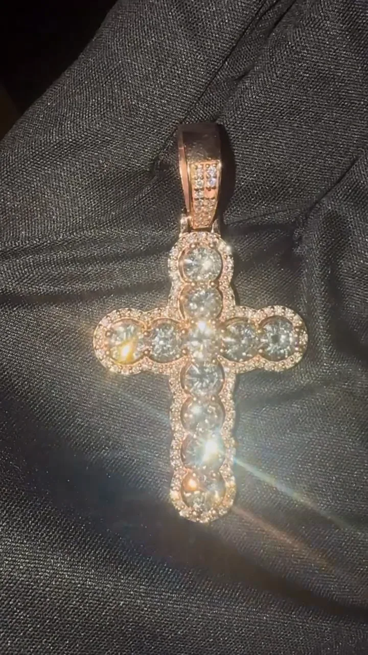 Gothic Diamond Cross Pendant view 4